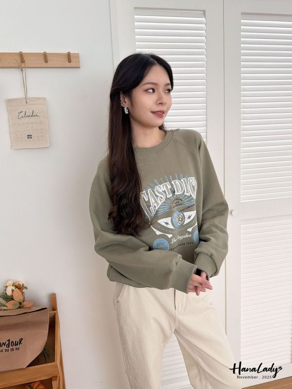 WJA23 美式印花造型大學T 