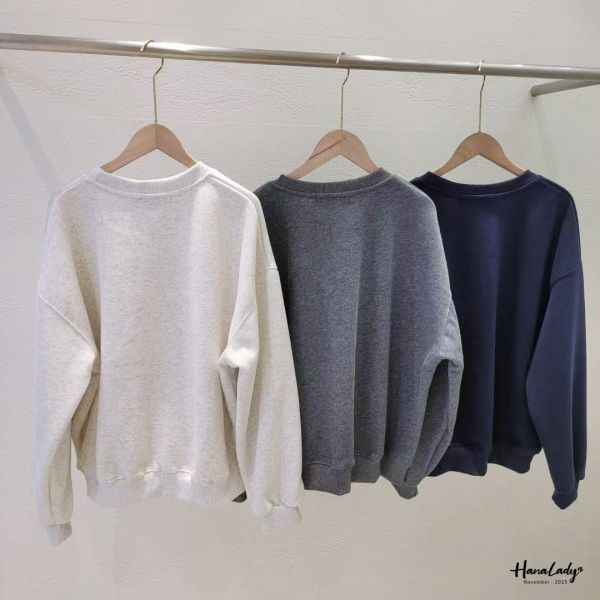 WJA18 狗狗塗鴉刺繡寬版大學T 