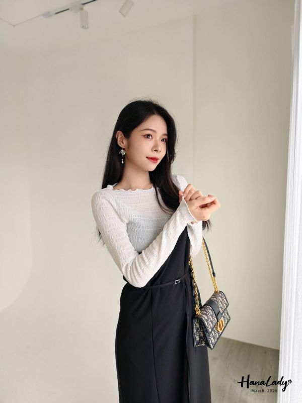 LSA57 微透拷克邊內搭上衣 