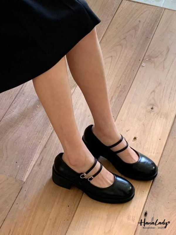 WJB30 雙環亮面增高娃娃鞋 