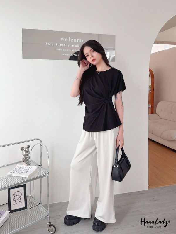 LFA50 扭結設計涼感上衣 