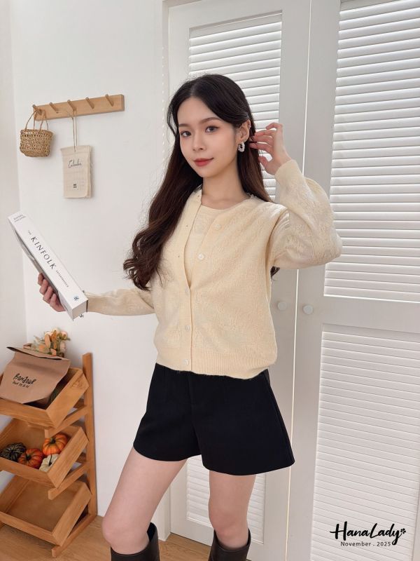 WJB12 低調細閃兩件式針織上衣 