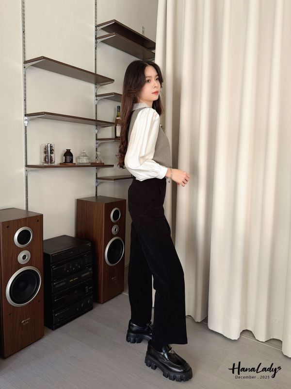 WQA56 極細燈心絨內刷毛西裝褲 