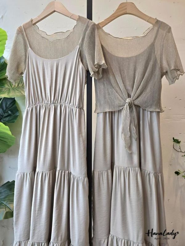 LFA79 必收兩穿浪漫綁結長洋 