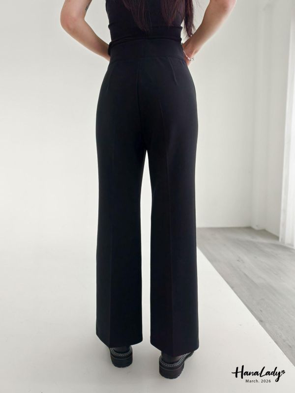 LSA59 必收簡約顯瘦喇叭褲 