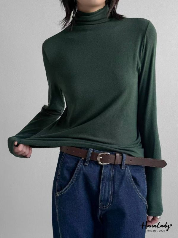 LEA73 純色立領親膚棉上衣 