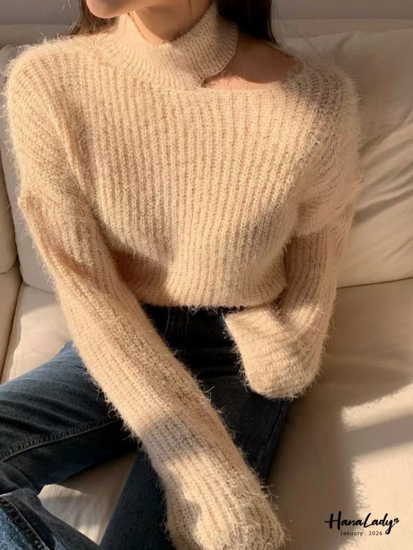 LEA30 造型挖肩純色上衣 