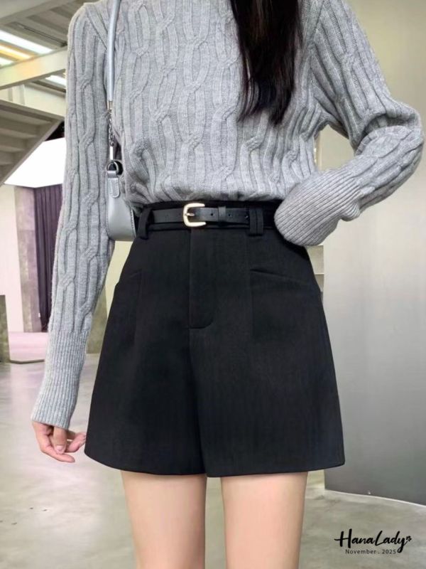 WJA26 秋冬雙口袋棉絨短褲 