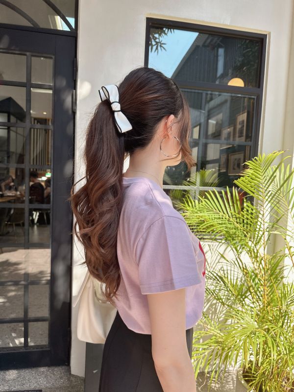 WWB04 甜美風蝴蝶結馬尾夾 