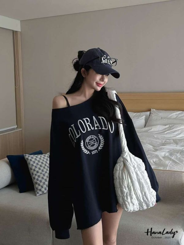 WTA55 美式刺繡圖紋慵懶T 