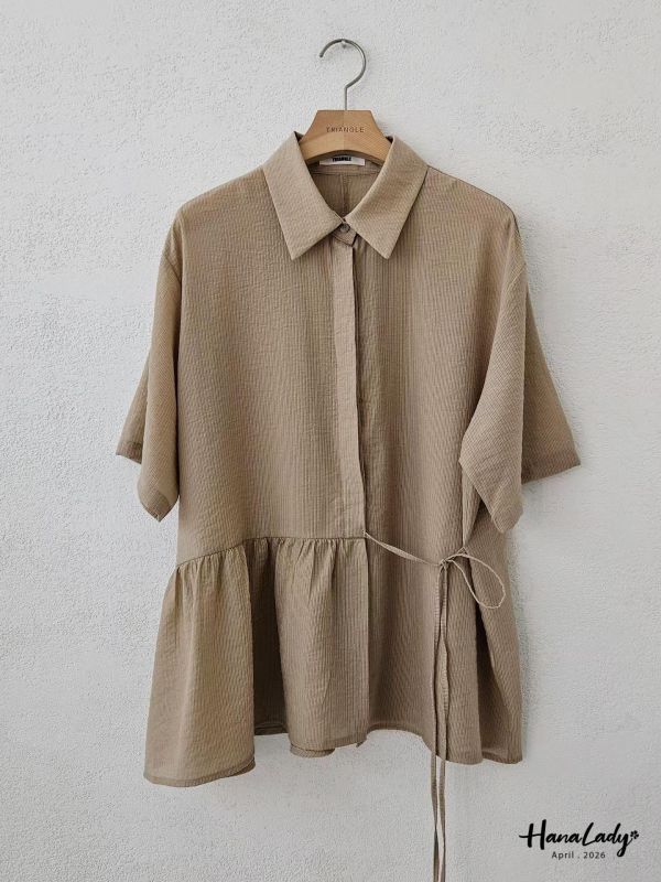 LFA51 好喜歡天絲料綁結設計上衣 