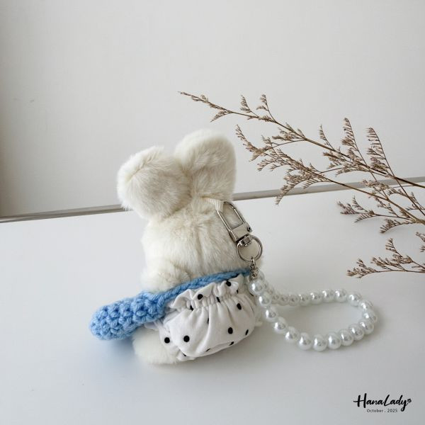 WTB13 可愛熊熊兔兔珍珠吊飾 