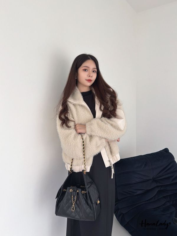 WJA42 冬天穿會超暖率性拼皮外 