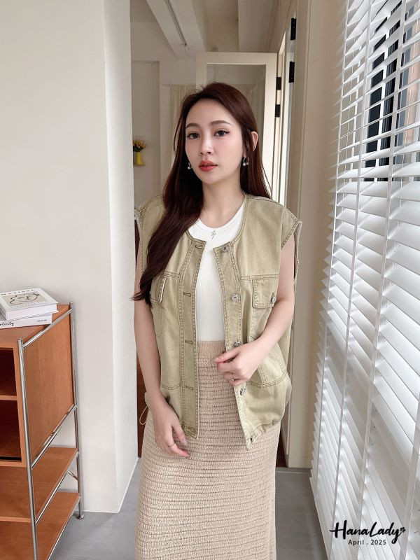 WFA77 寬鬆設計感車線質感背心 正韓 韓國服飾 韓國連線