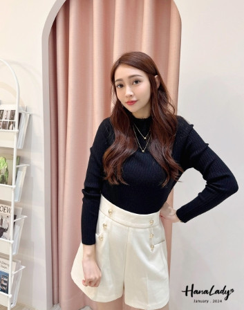 FEA28簡約高腰內磨毛短褲 