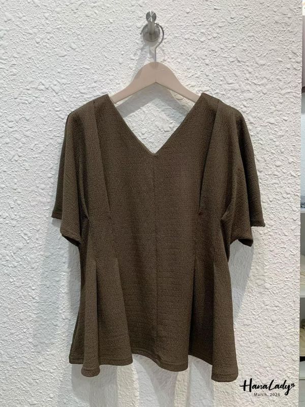 LSA27 壓摺V領修身上衣 