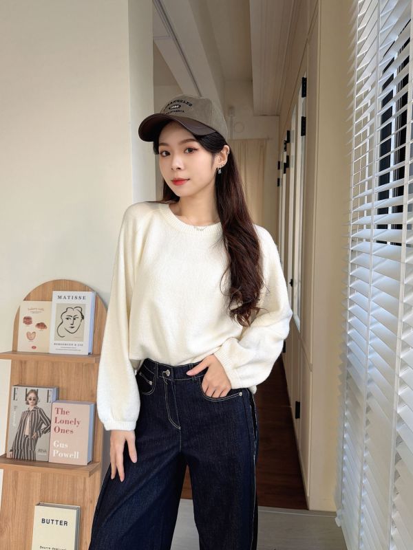 WQA72 百搭素素針織上衣 