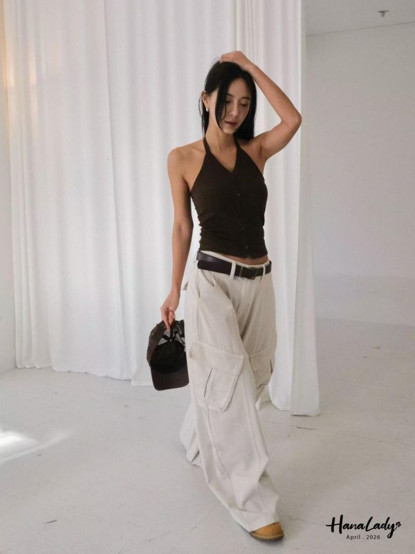 LFA98 今夏必收排釦繞脖BraTop 