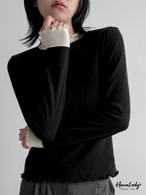 LEA71 親膚又暖呼毛料針織上衣 