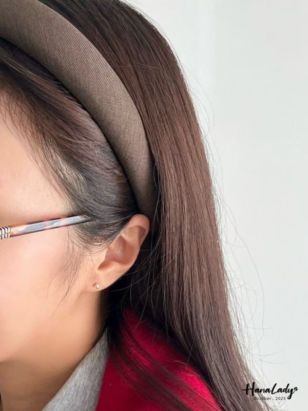 WTB14 可愛澎澎素色髮箍 