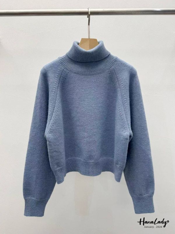 LEA92 簡簡單單百搭高領針織上衣 