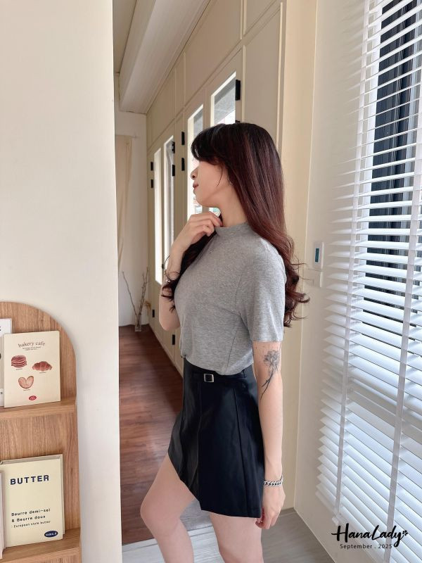 WKA25 親膚立領棉質上衣 