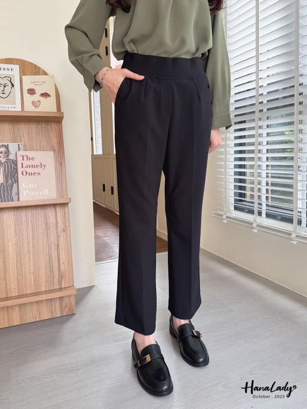 WTA21 收腹設計雙扣西裝褲 