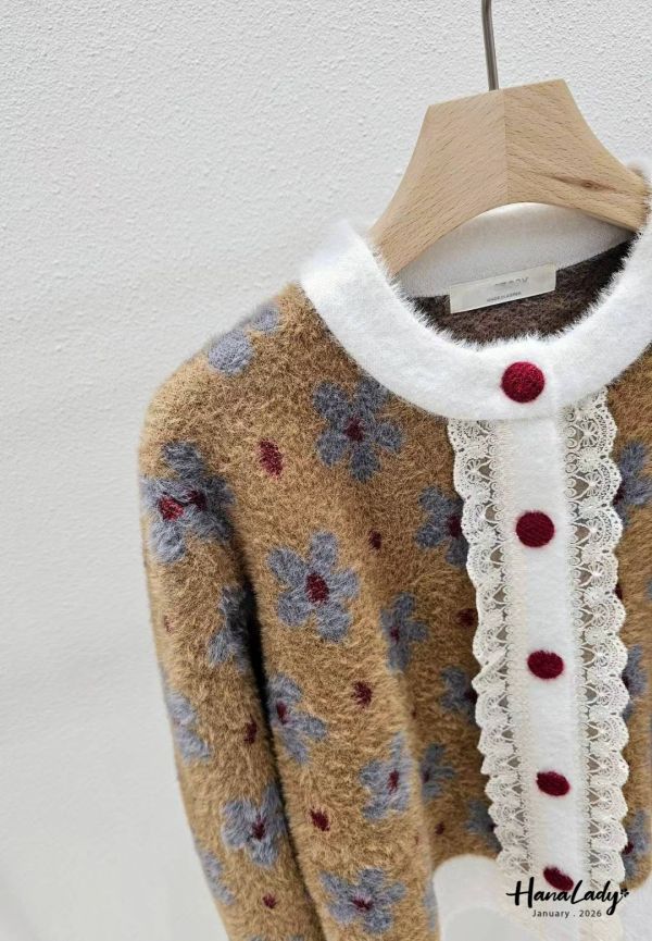 LEA05 復古日系超親膚花花上衣 