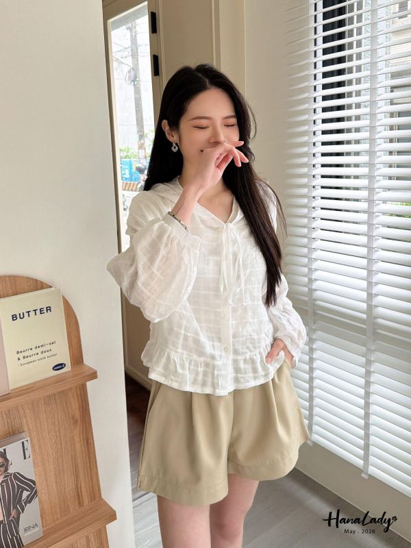 LWA36 格紋布連帽排釦上衣 