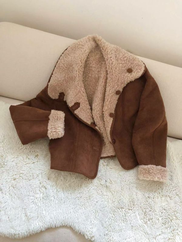 WQB23 兩面都能穿Q毛麂皮外套 