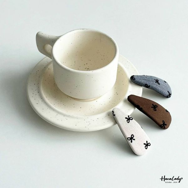 FTB20 絨布蝴蝶結髮夾單個 