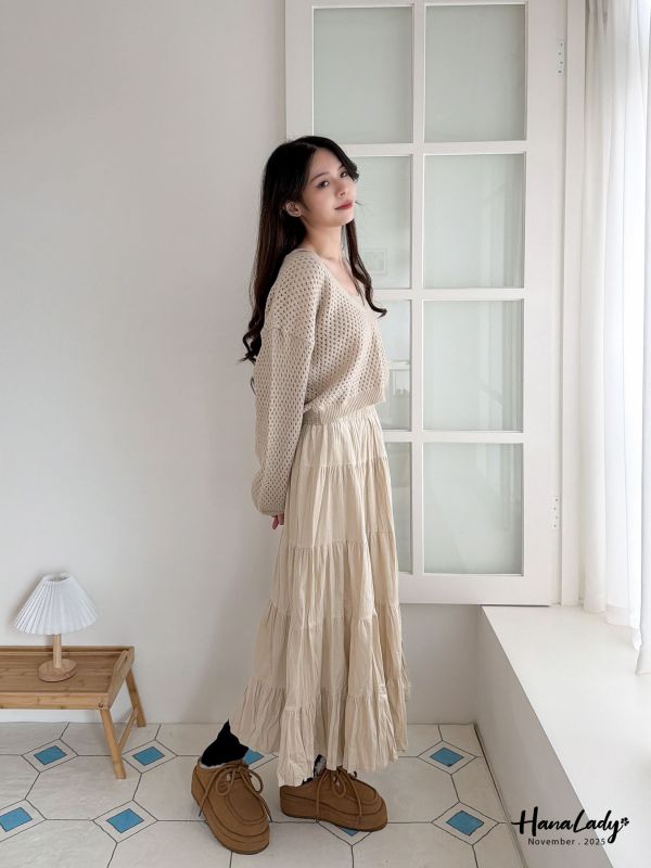 WJA87 抓皺針織三件組套裝 