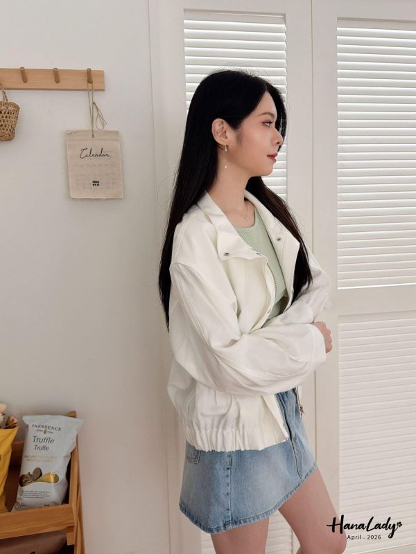 LFA05 精緻簡約翻領涼感拉鍊外 