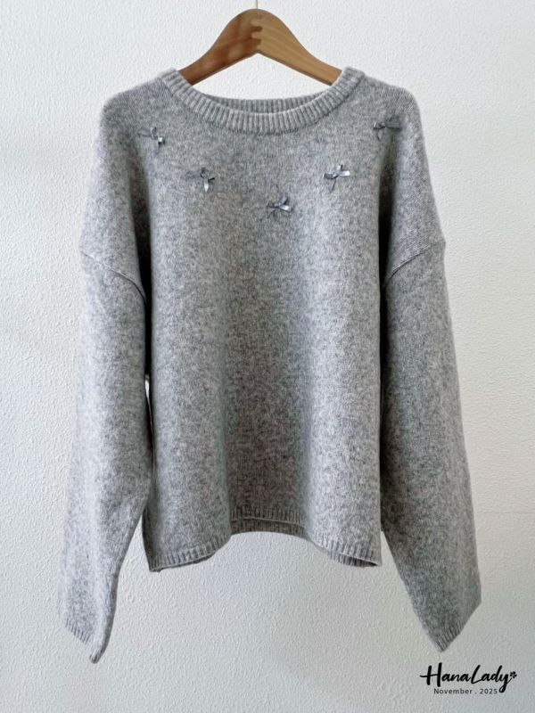 WJA31 超Q蝴蝶結針織上衣 