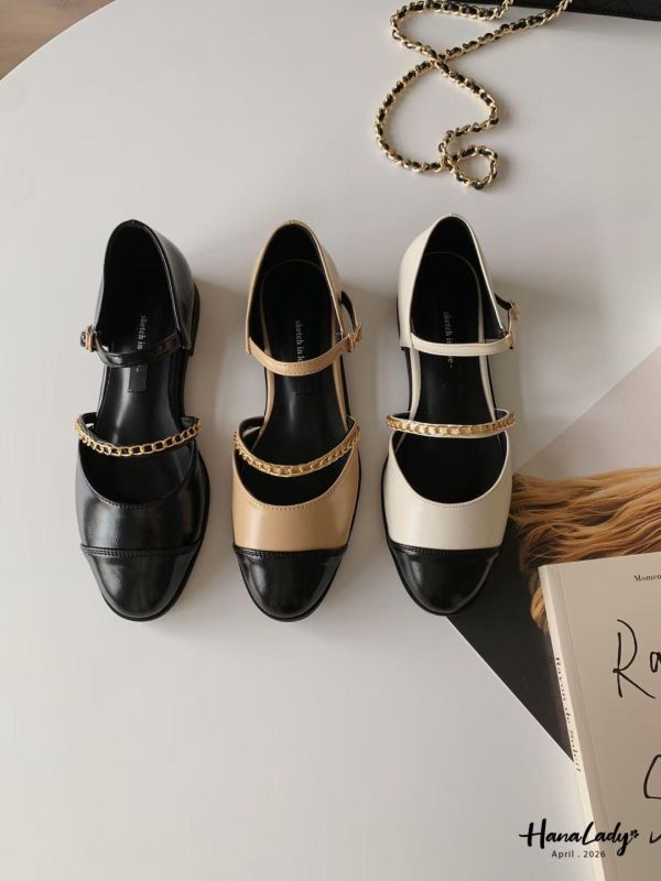 LFA60 小香風鍊帶設計娃娃鞋 