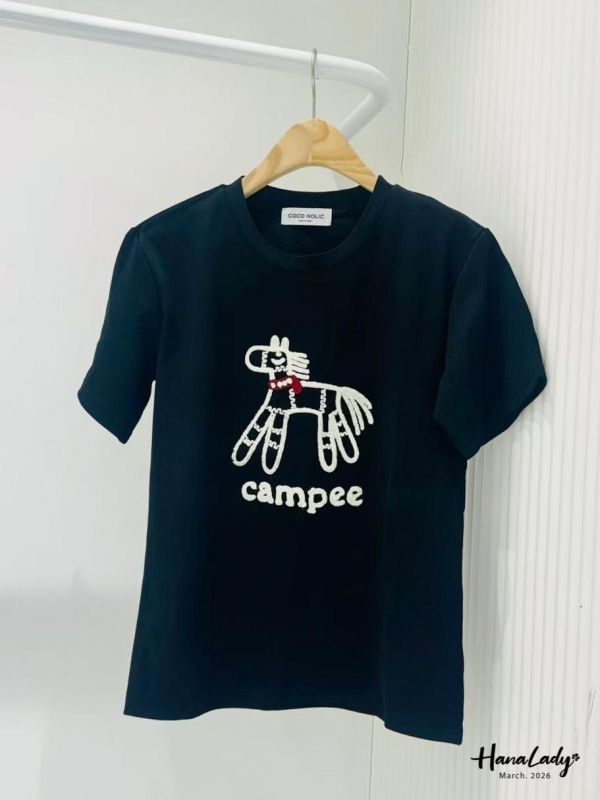 LSA25 親膚棉刺繡小馬奔跑T 