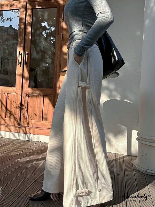 WEA74 來點不一樣的燈心絨長腿褲-現貨 