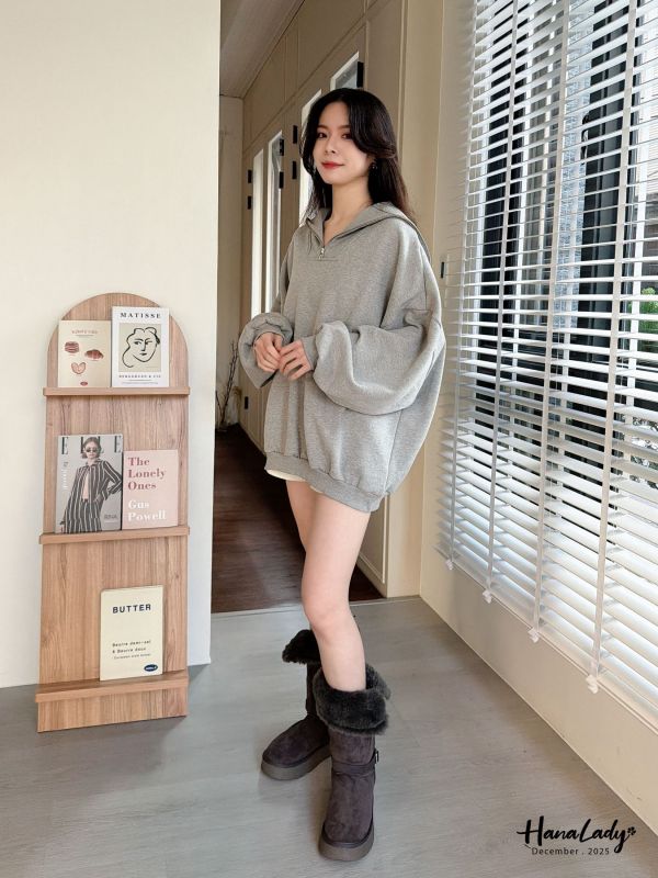 WQB54 可可愛愛釦帶設計雪靴 