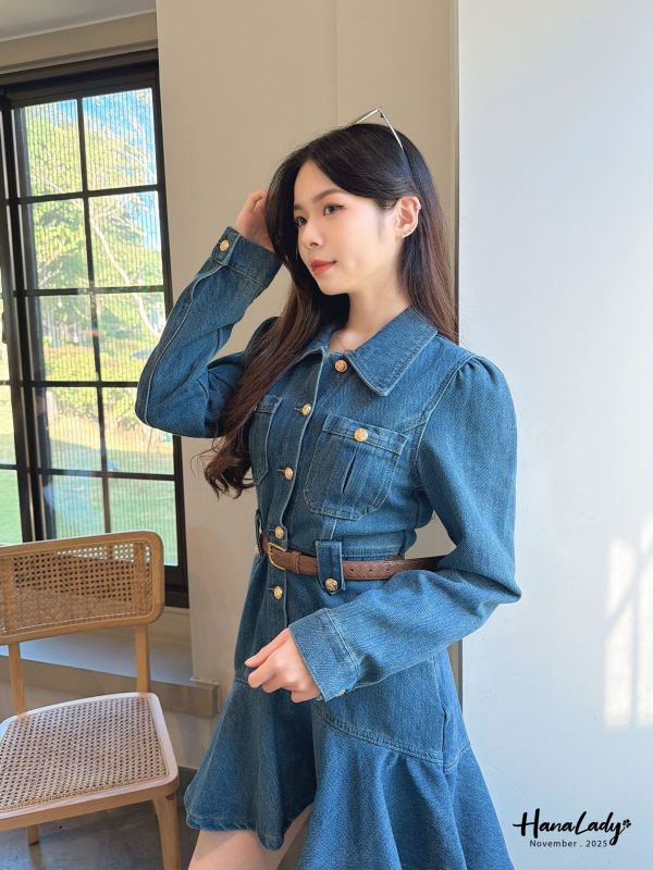 WJA71 金釦設計魚尾丹寧洋 