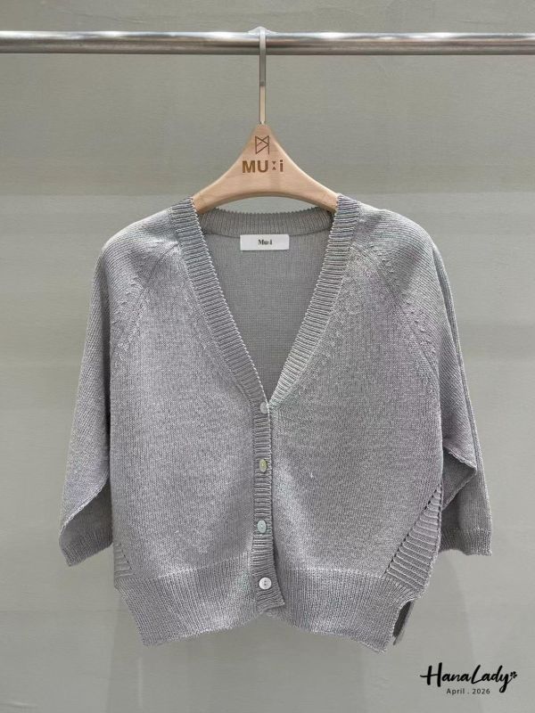 LFA54 貝殼釦點綴上衣罩衫 