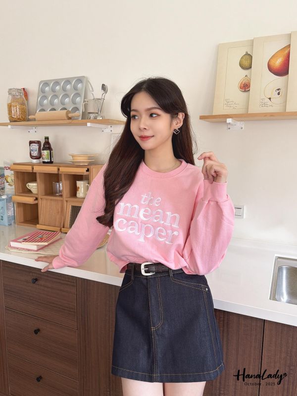 WTA56 休閒刺繡字母短版T 