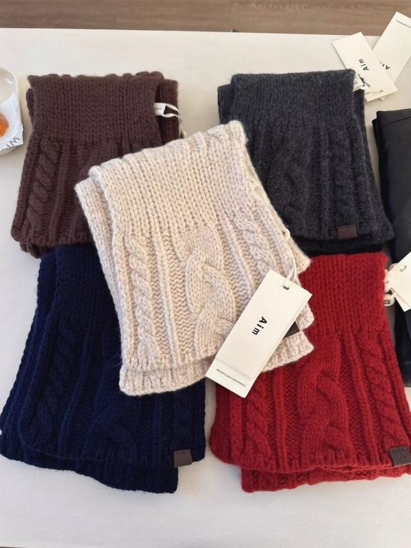 WQB39 麻花編織交叉圍巾 