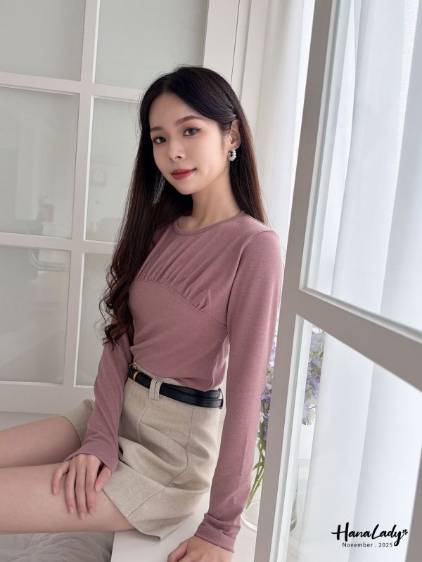 WJA66 簡約抓皺內搭上衣 