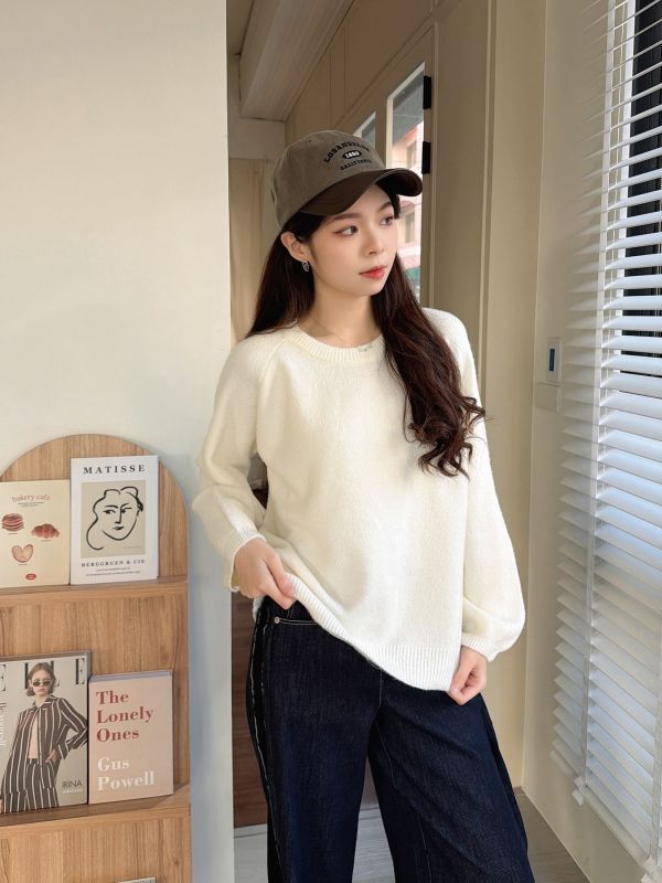 WQA72 百搭素素針織上衣 