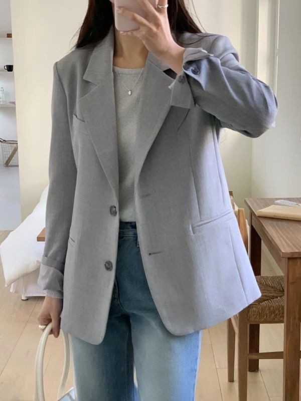 WFA97 必收金屬環美背雙釦西外 