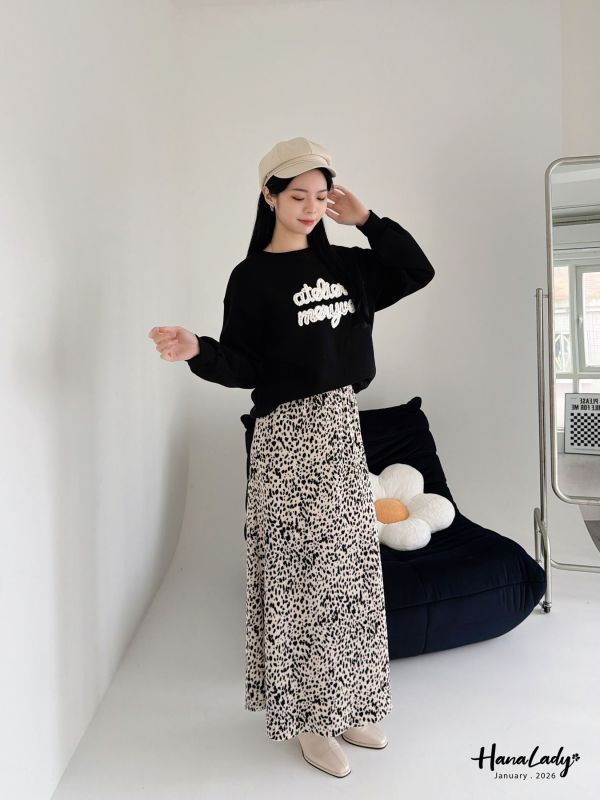 LEA83 可愛Q毛字母內刷毛T 