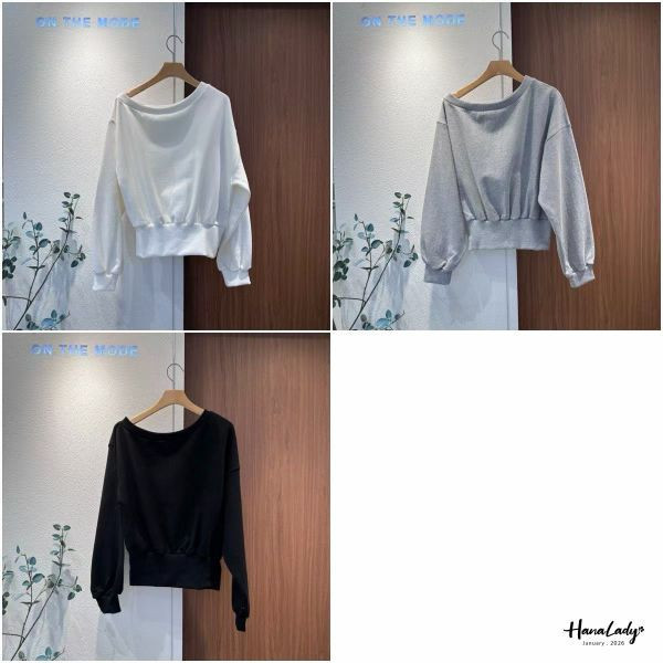 LEA74 簡約休閒斜領T 