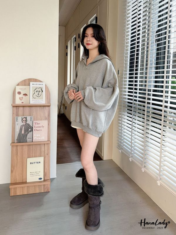 WQB54 可可愛愛釦帶設計雪靴 