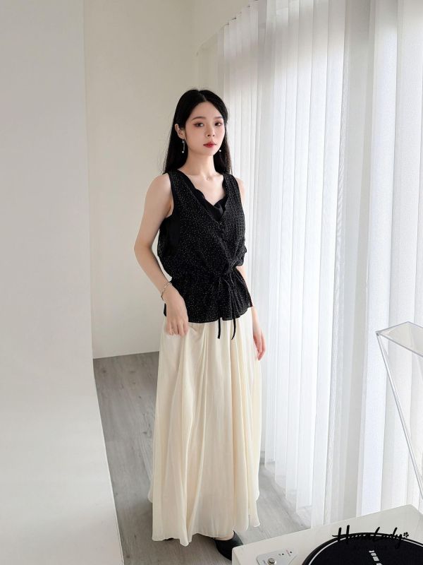 LFA24 浪漫點點綁結上衣 