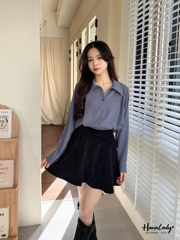 WQB01 斜紋絨布後鬆緊褲裙 